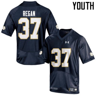 Notre Dame Fighting Irish Youth Robert Regan #37 Navy Blue Under Armour Authentic Stitched College NCAA Football Jersey WQB3599KB